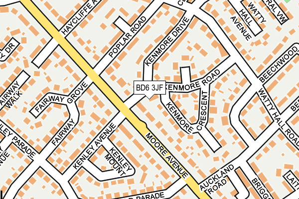 BD6 3JF map - OS OpenMap – Local (Ordnance Survey)