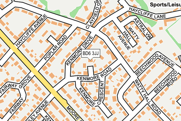 BD6 3JJ map - OS OpenMap – Local (Ordnance Survey)