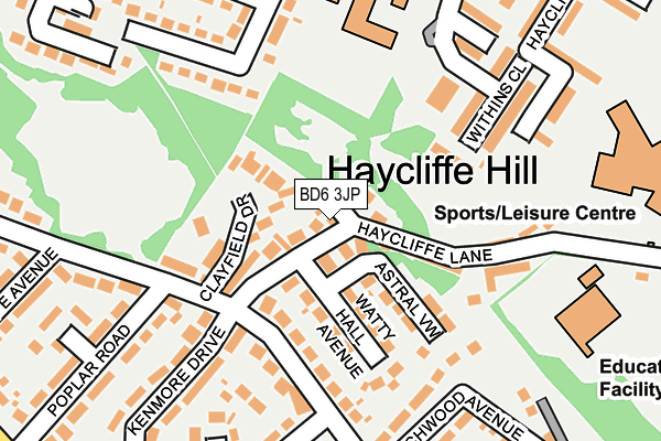 BD6 3JP map - OS OpenMap – Local (Ordnance Survey)