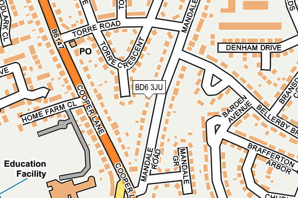 BD6 3JU map - OS OpenMap – Local (Ordnance Survey)