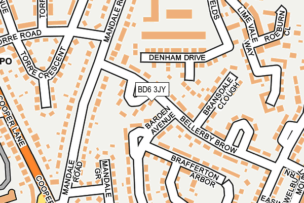 BD6 3JY map - OS OpenMap – Local (Ordnance Survey)