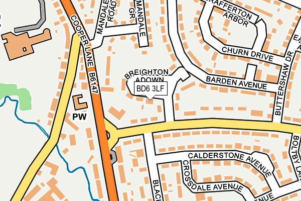 BD6 3LF map - OS OpenMap – Local (Ordnance Survey)