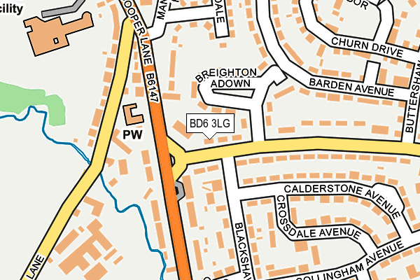 BD6 3LG map - OS OpenMap – Local (Ordnance Survey)