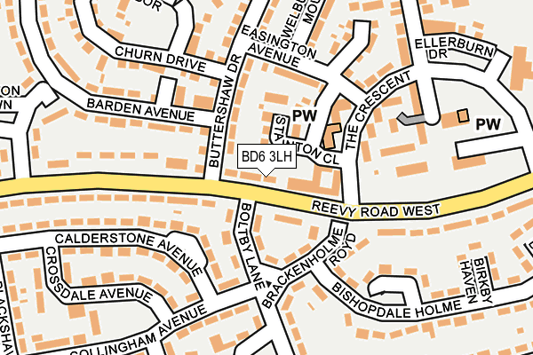 BD6 3LH map - OS OpenMap – Local (Ordnance Survey)