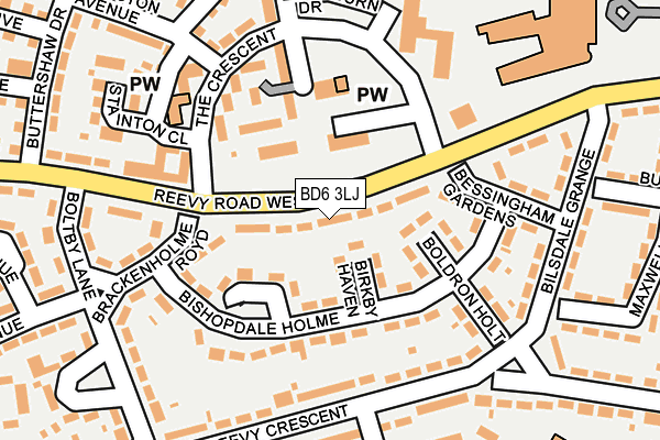 BD6 3LJ map - OS OpenMap – Local (Ordnance Survey)