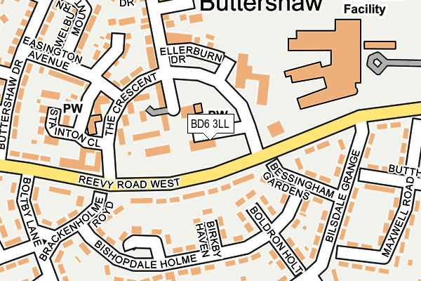 BD6 3LL map - OS OpenMap – Local (Ordnance Survey)