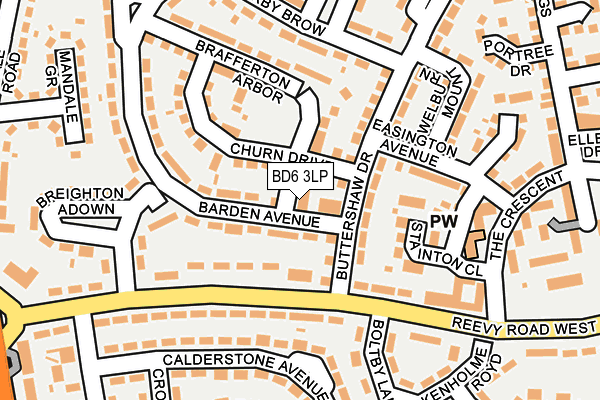 BD6 3LP map - OS OpenMap – Local (Ordnance Survey)