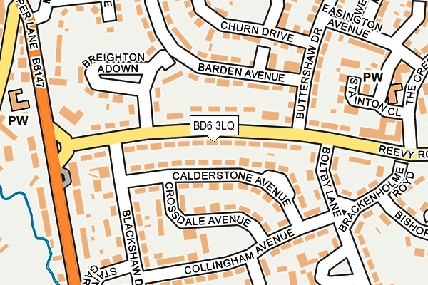 BD6 3LQ map - OS OpenMap – Local (Ordnance Survey)