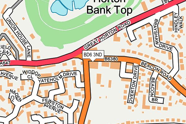 BD6 3ND map - OS OpenMap – Local (Ordnance Survey)