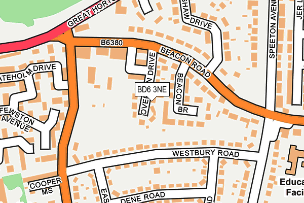 BD6 3NE map - OS OpenMap – Local (Ordnance Survey)