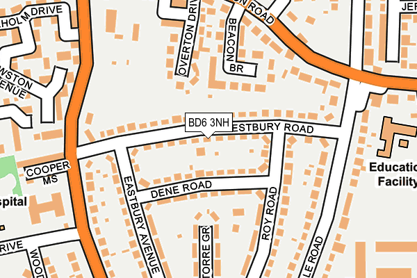 BD6 3NH map - OS OpenMap – Local (Ordnance Survey)