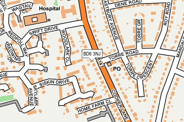 BD6 3NJ map - OS OpenMap – Local (Ordnance Survey)