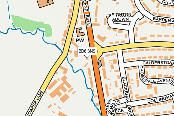 BD6 3NS map - OS OpenMap – Local (Ordnance Survey)