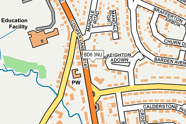 BD6 3NU map - OS OpenMap – Local (Ordnance Survey)