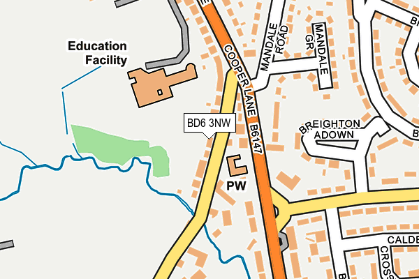 BD6 3NW map - OS OpenMap – Local (Ordnance Survey)
