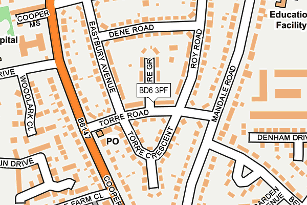 BD6 3PF map - OS OpenMap – Local (Ordnance Survey)