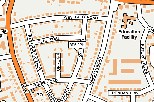 BD6 3PH map - OS OpenMap – Local (Ordnance Survey)