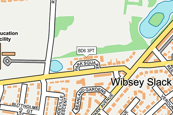 BD6 3PT map - OS OpenMap – Local (Ordnance Survey)