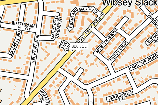 BD6 3QL map - OS OpenMap – Local (Ordnance Survey)
