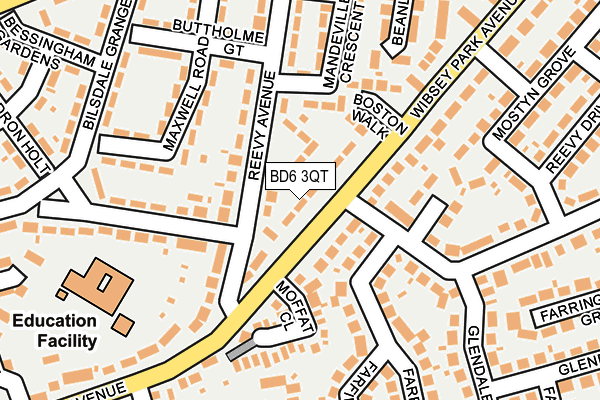 BD6 3QT map - OS OpenMap – Local (Ordnance Survey)