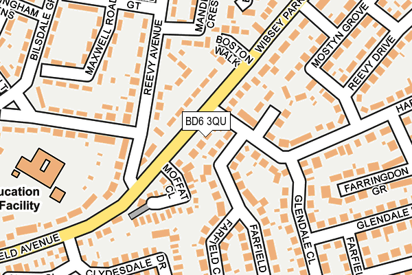 BD6 3QU map - OS OpenMap – Local (Ordnance Survey)
