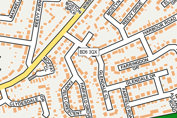 BD6 3QX map - OS OpenMap – Local (Ordnance Survey)