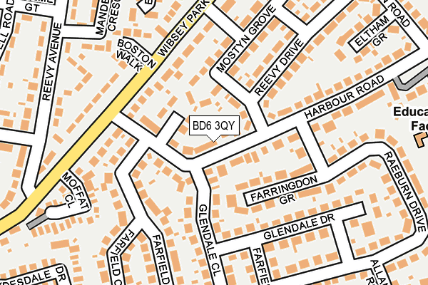 BD6 3QY map - OS OpenMap – Local (Ordnance Survey)