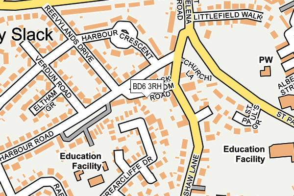 BD6 3RH map - OS OpenMap – Local (Ordnance Survey)