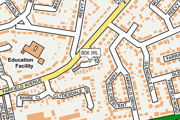 BD6 3RL map - OS OpenMap – Local (Ordnance Survey)