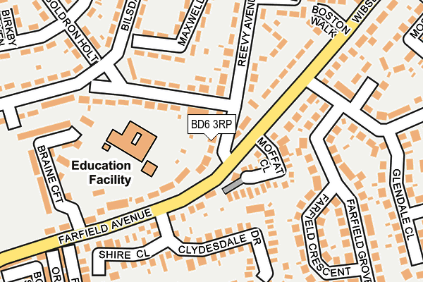 BD6 3RP map - OS OpenMap – Local (Ordnance Survey)