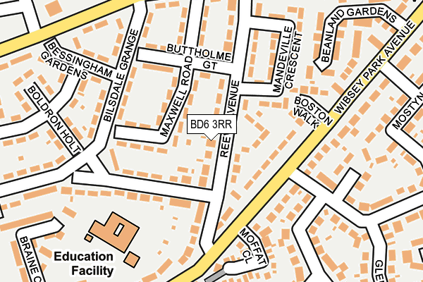 BD6 3RR map - OS OpenMap – Local (Ordnance Survey)