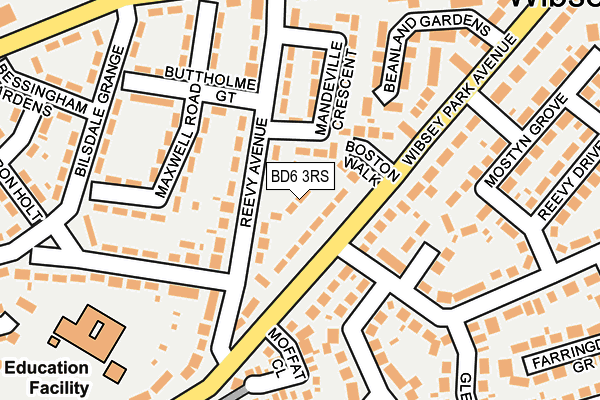 BD6 3RS map - OS OpenMap – Local (Ordnance Survey)