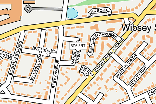 BD6 3RT map - OS OpenMap – Local (Ordnance Survey)