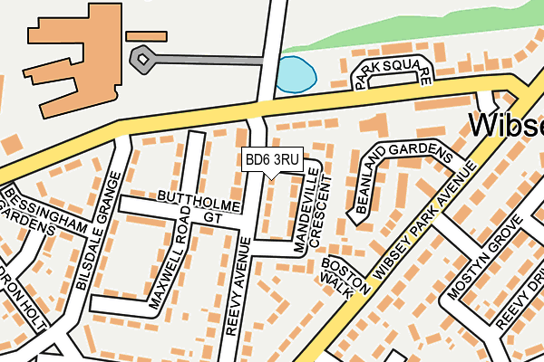BD6 3RU map - OS OpenMap – Local (Ordnance Survey)