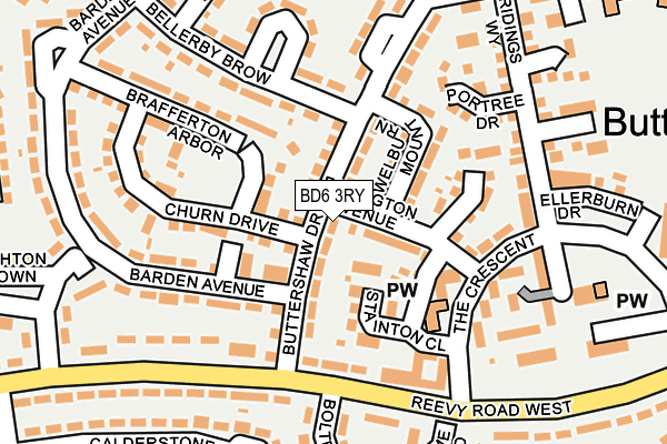 BD6 3RY map - OS OpenMap – Local (Ordnance Survey)