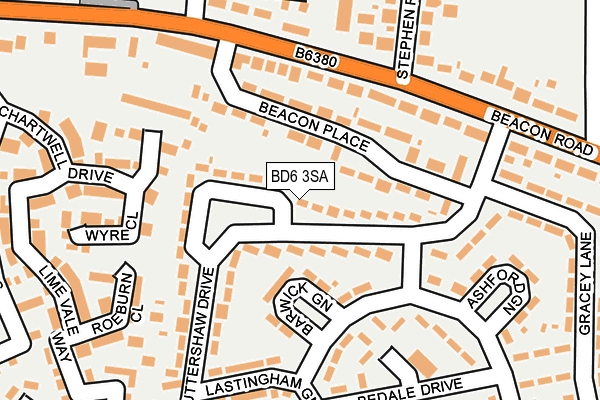 BD6 3SA map - OS OpenMap – Local (Ordnance Survey)