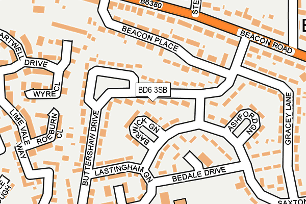 BD6 3SB map - OS OpenMap – Local (Ordnance Survey)