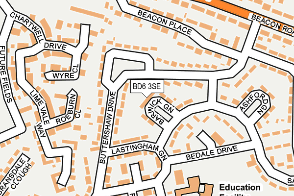 BD6 3SE map - OS OpenMap – Local (Ordnance Survey)
