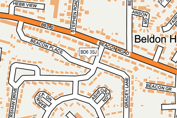 BD6 3SJ map - OS OpenMap – Local (Ordnance Survey)