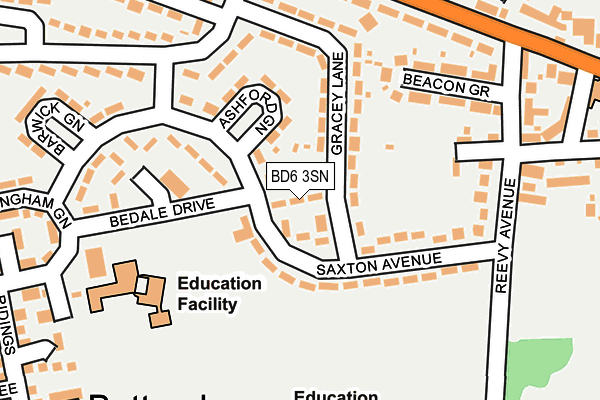 BD6 3SN map - OS OpenMap – Local (Ordnance Survey)