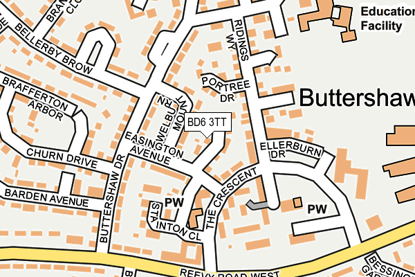 BD6 3TT map - OS OpenMap – Local (Ordnance Survey)