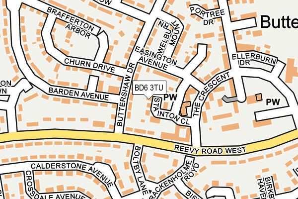 BD6 3TU map - OS OpenMap – Local (Ordnance Survey)
