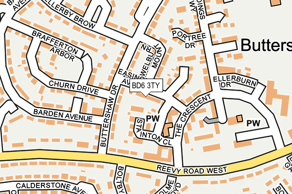 BD6 3TY map - OS OpenMap – Local (Ordnance Survey)