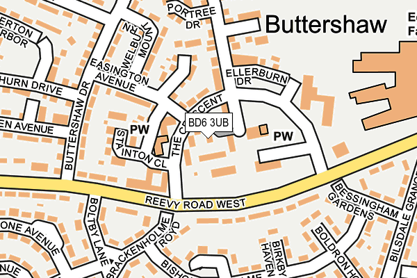 BD6 3UB map - OS OpenMap – Local (Ordnance Survey)