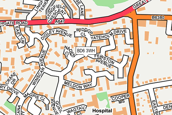 BD6 3WH map - OS OpenMap – Local (Ordnance Survey)