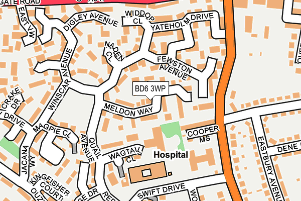 BD6 3WP map - OS OpenMap – Local (Ordnance Survey)