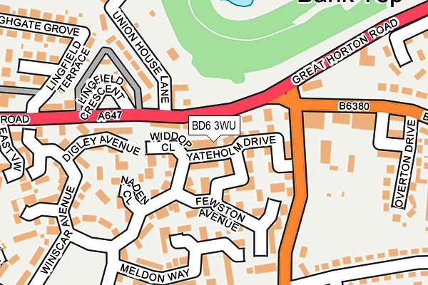 BD6 3WU map - OS OpenMap – Local (Ordnance Survey)