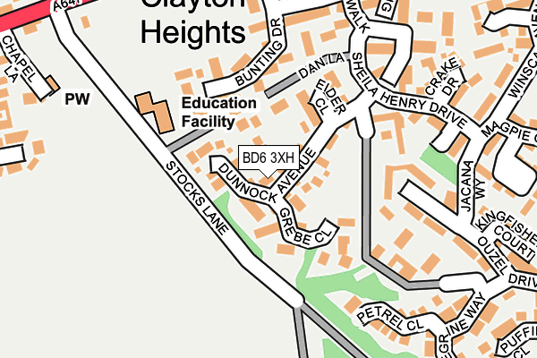 BD6 3XH map - OS OpenMap – Local (Ordnance Survey)