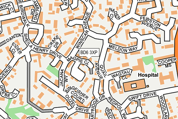 BD6 3XP map - OS OpenMap – Local (Ordnance Survey)