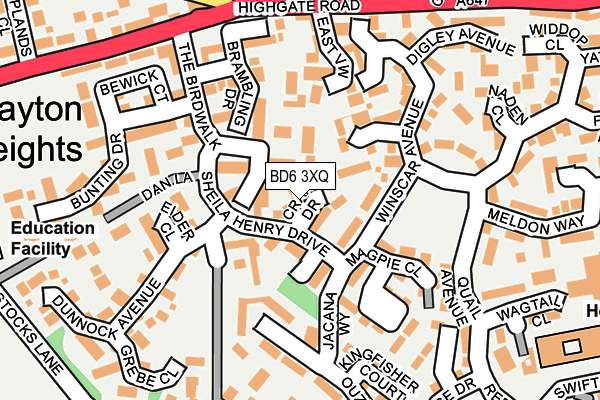 BD6 3XQ map - OS OpenMap – Local (Ordnance Survey)